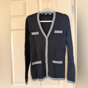 Karl Lagerfeld Button up V Neck cardigan size M